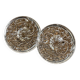 Superb pair of crystal candlesticks model "Organdi" by Crystal d'Ar.