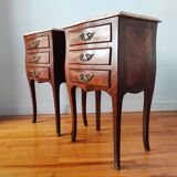 Paire de tables de chevet de style louis XV