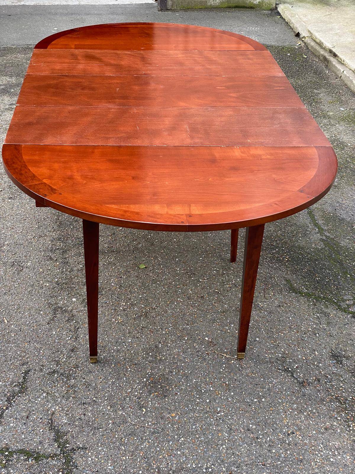 19th-century wooden extendable console table with 3 extensions.