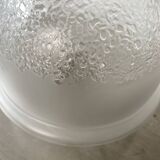 VINTAGE XL ART DECO SEMI-SPHERE SUSPENDED LAMP