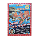 Affiche originale 1957 du sang sous le chapiteau achile zavatta cirque georges péclet