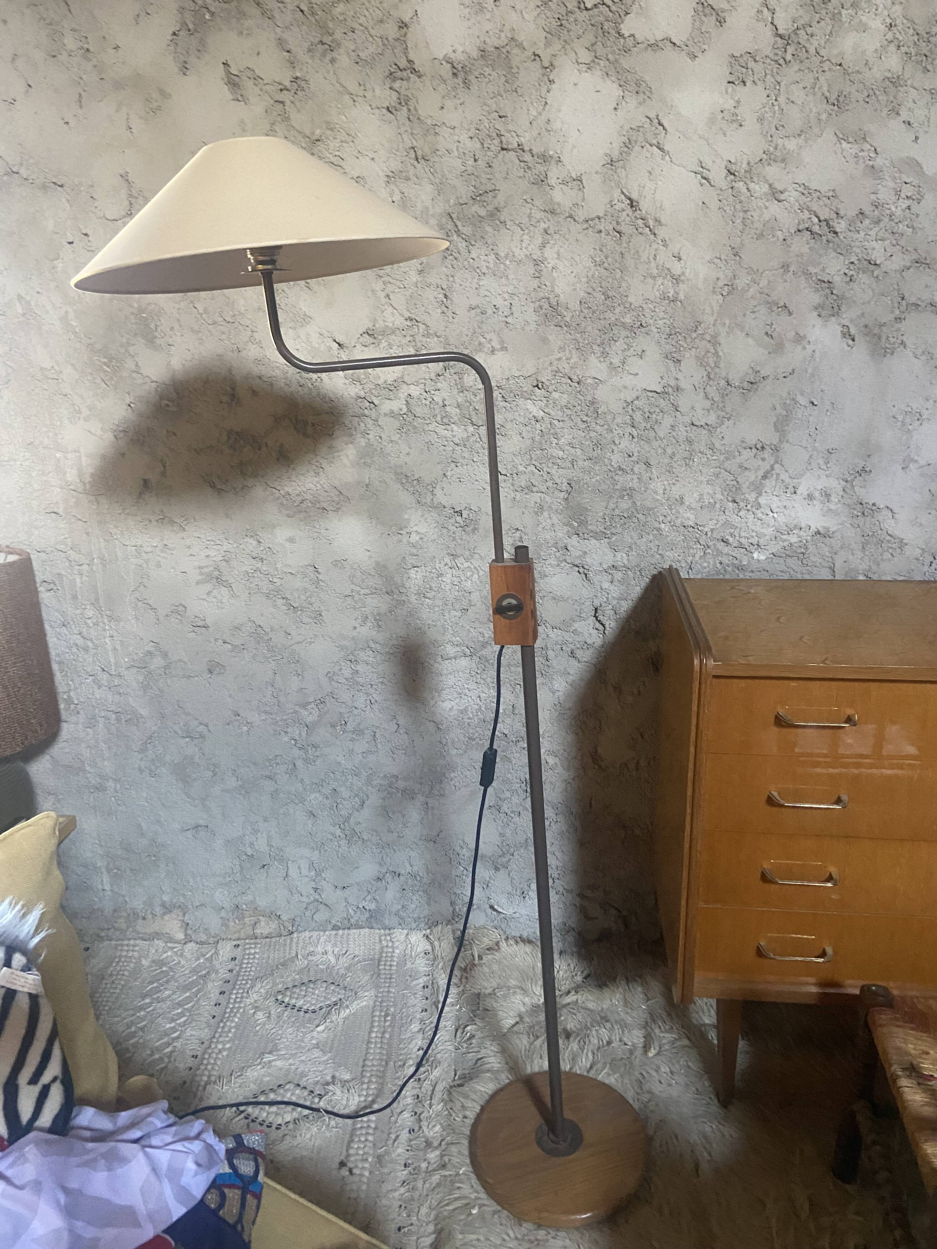 Vintage Temde Leutchen adjustable floor lamp