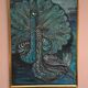 Original X Large European Oil On Canvas – “Peacocks” By Covey/Givell – Dated 1974 – Vintage & Framed