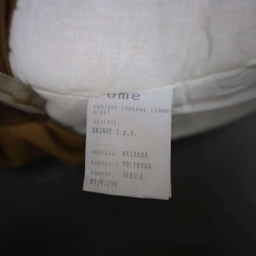 Handcrafted Italian lounge chair by Driade in wood, rope & leather, Italy, 1990s