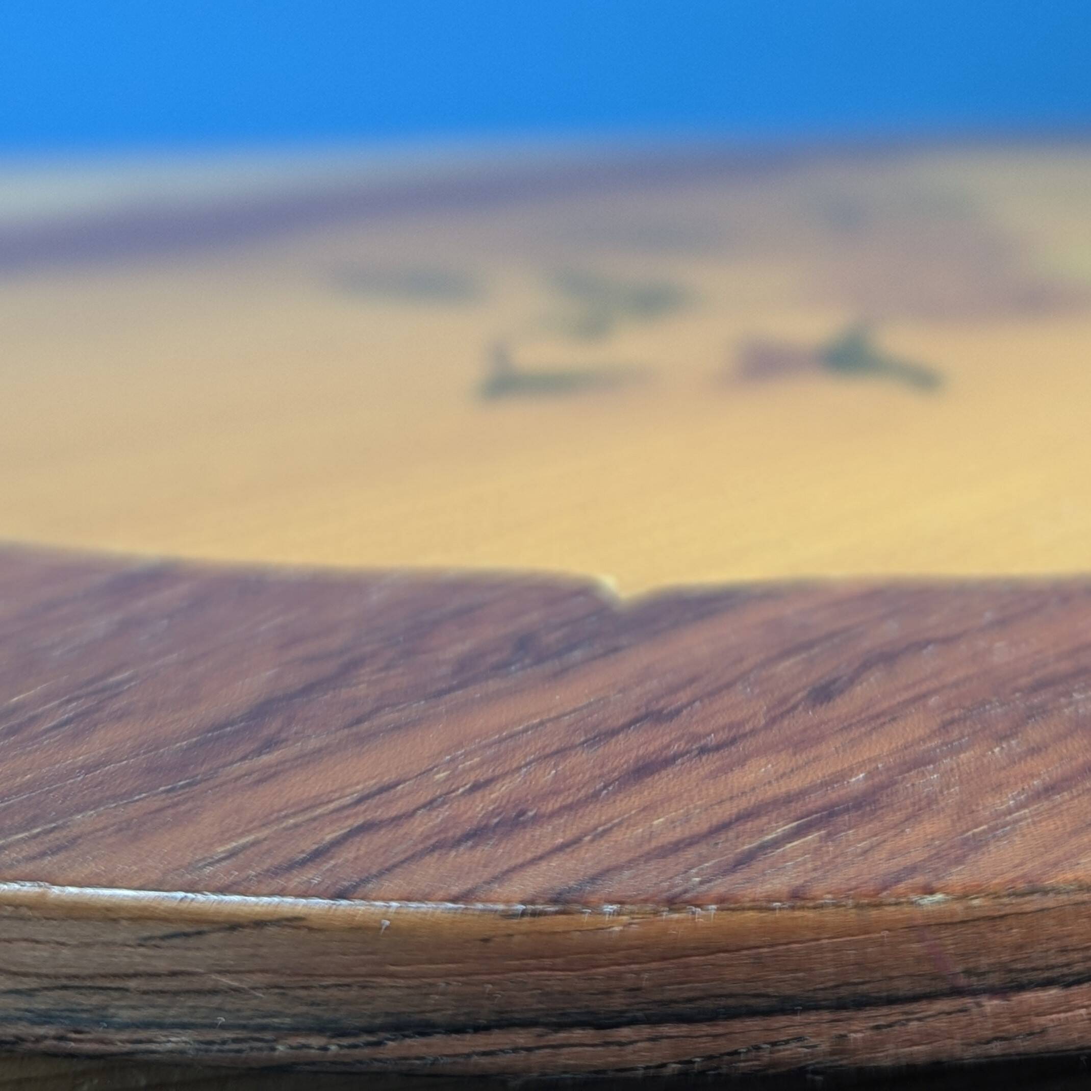 Large oval wooden tray with floral marquetry 50cm