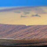 Large oval wooden tray with floral marquetry 50cm