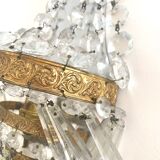 Wall lamp glass, brass, 50s