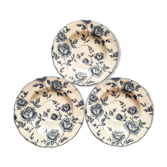 Trio of earthenware saucers