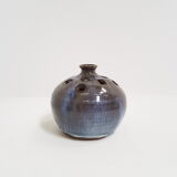 Vase flowers signed ceramic