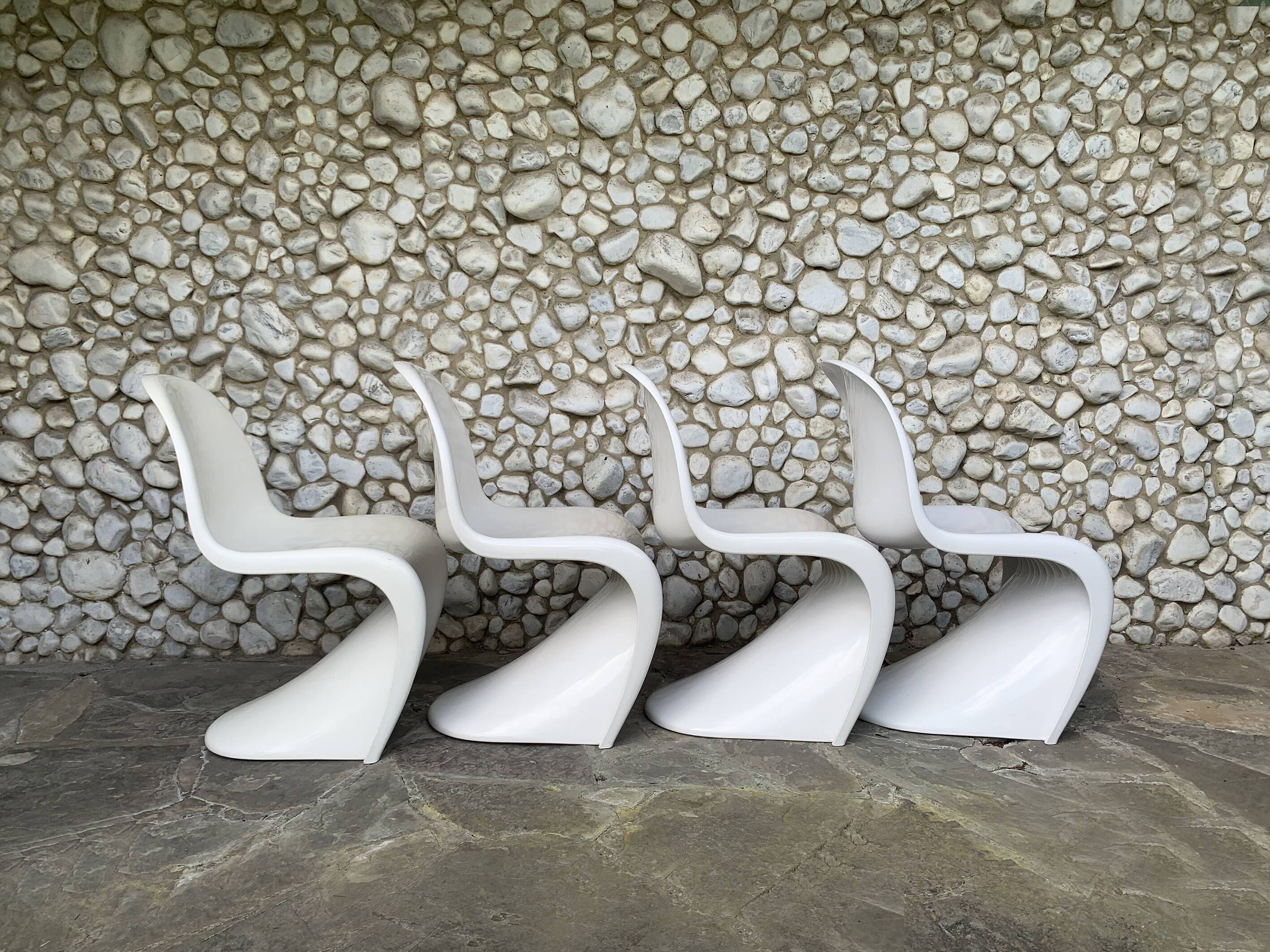 S chairs by Verner Panton for Herman Miller Fehlbaum Production, series of 4
