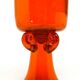 Krakow goblet, mid-century modern, red glass, designed by J. Słuczan-Orkusz, Poland, 1970s