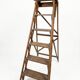 Old wooden step ladder with 6 steps