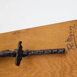 Brutalist sculpture, crucifix by René Mignion, France, 1967