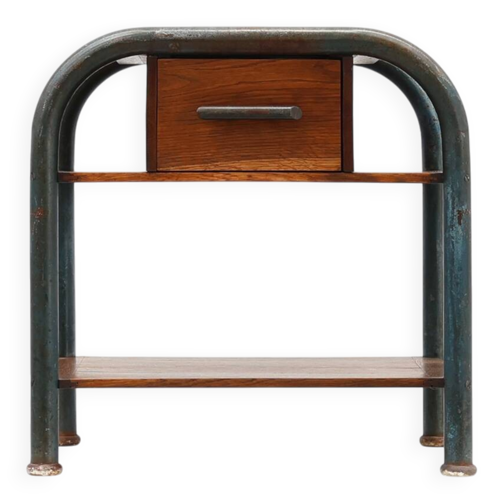 Table d'appoint ou table de chevet industrielle, Belgique vers 1910