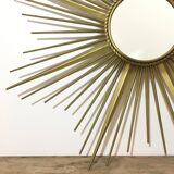 Mirror gold metal sun Chaty Vallauris 85x85cm