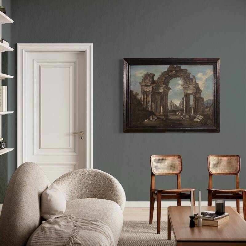 Peinture capriccio architecturale italienne du 20e siècle