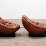 Lounge Set in Cognac color by Illum Wikkelsø for Ryesberg Møbler, 1970