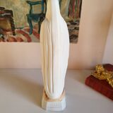 Religious Statuette of the Virgin Mary in Biscuit Porcelain