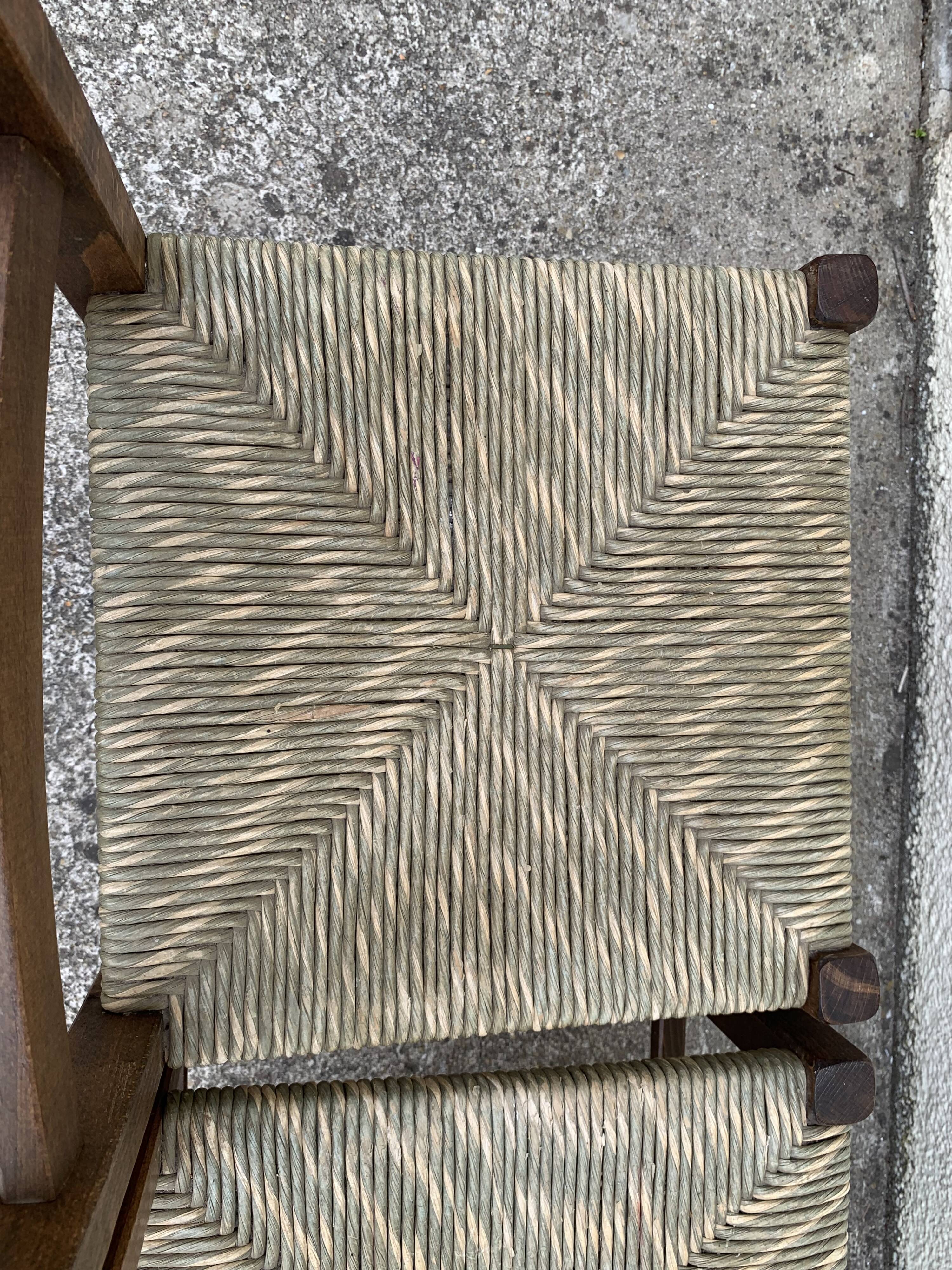 Two-tone straw chairs 1950