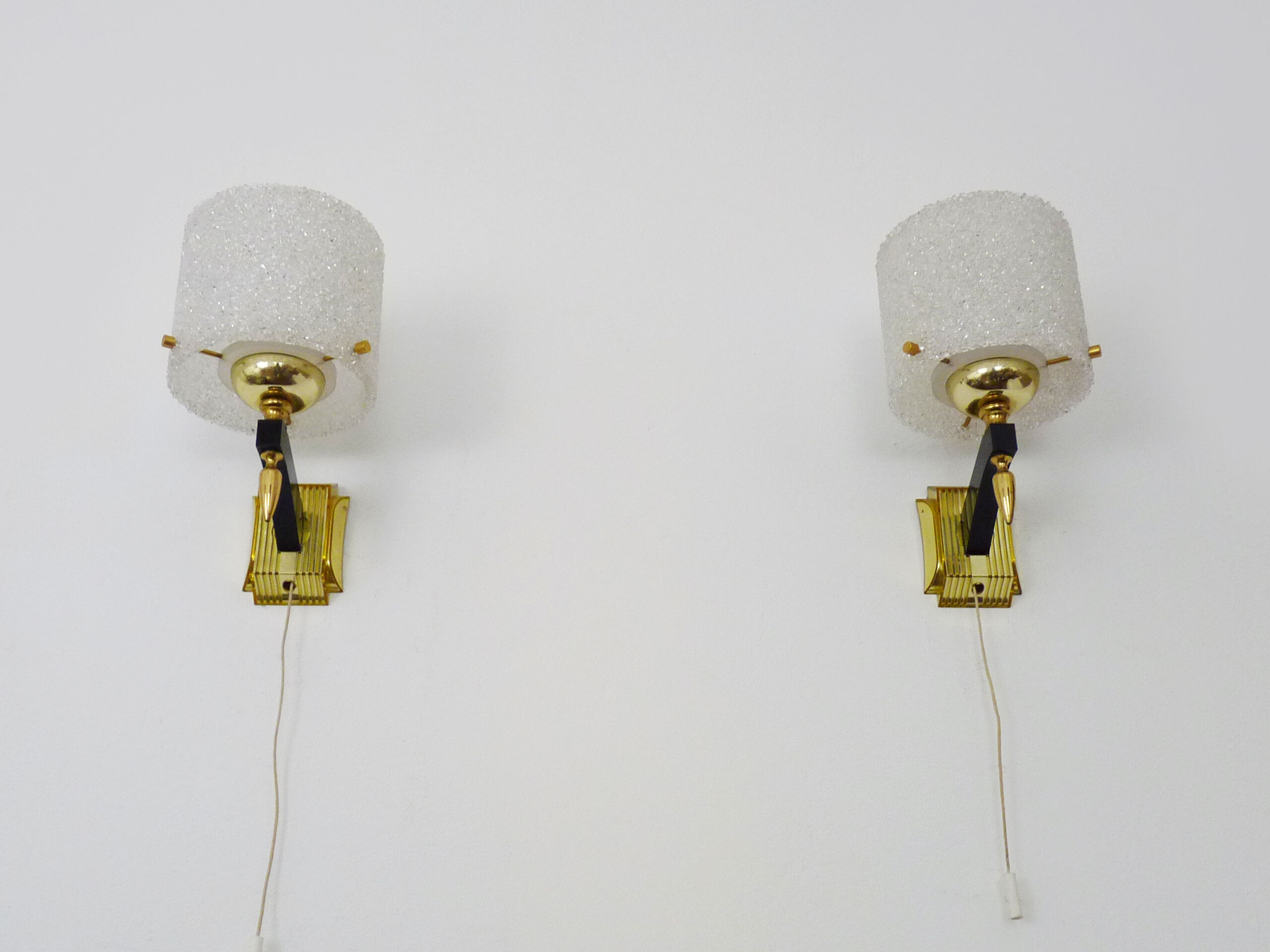 Pair of minimalist vintage wall lamps 50/60