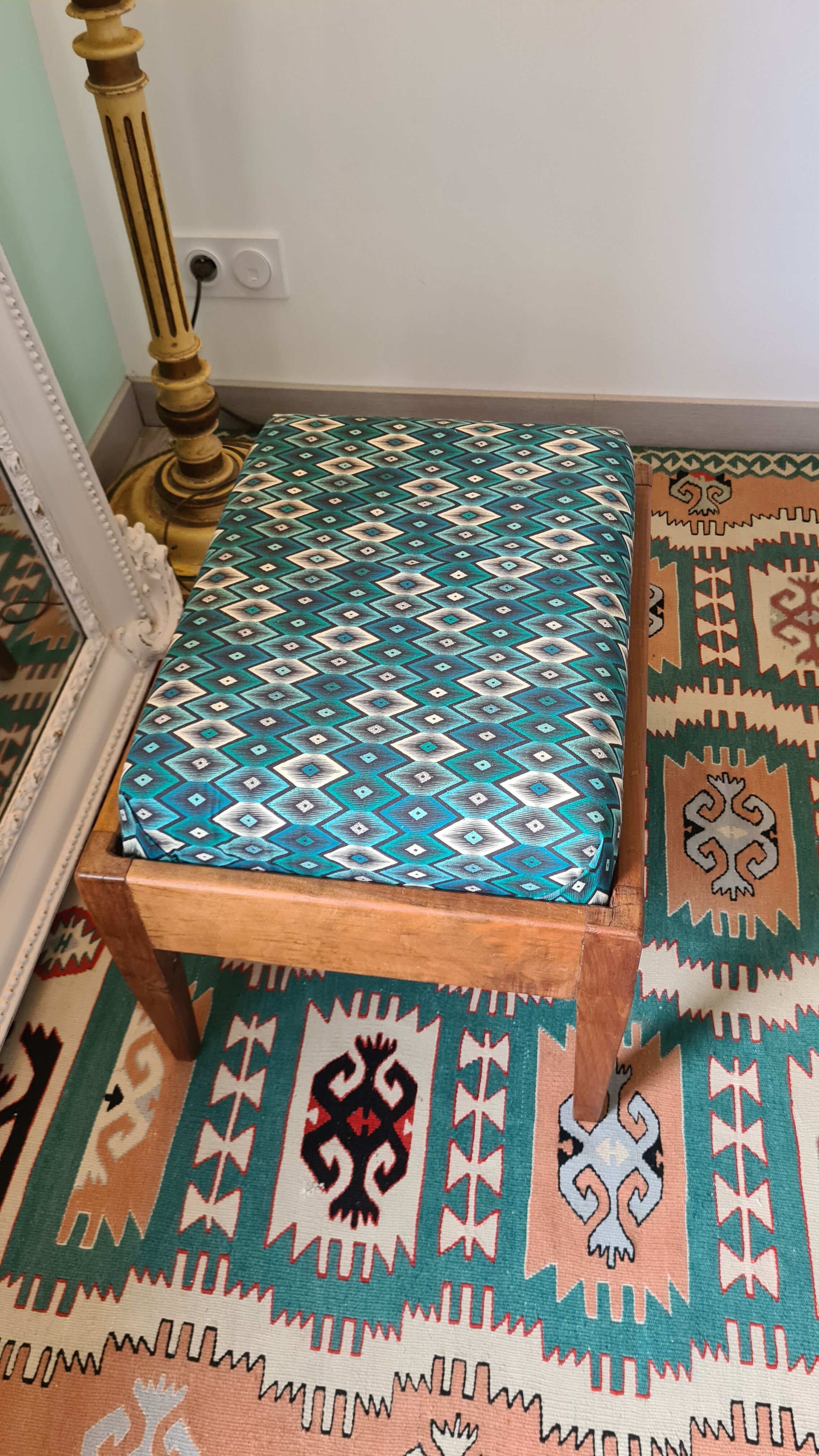 Vintage Scandinavian footrest