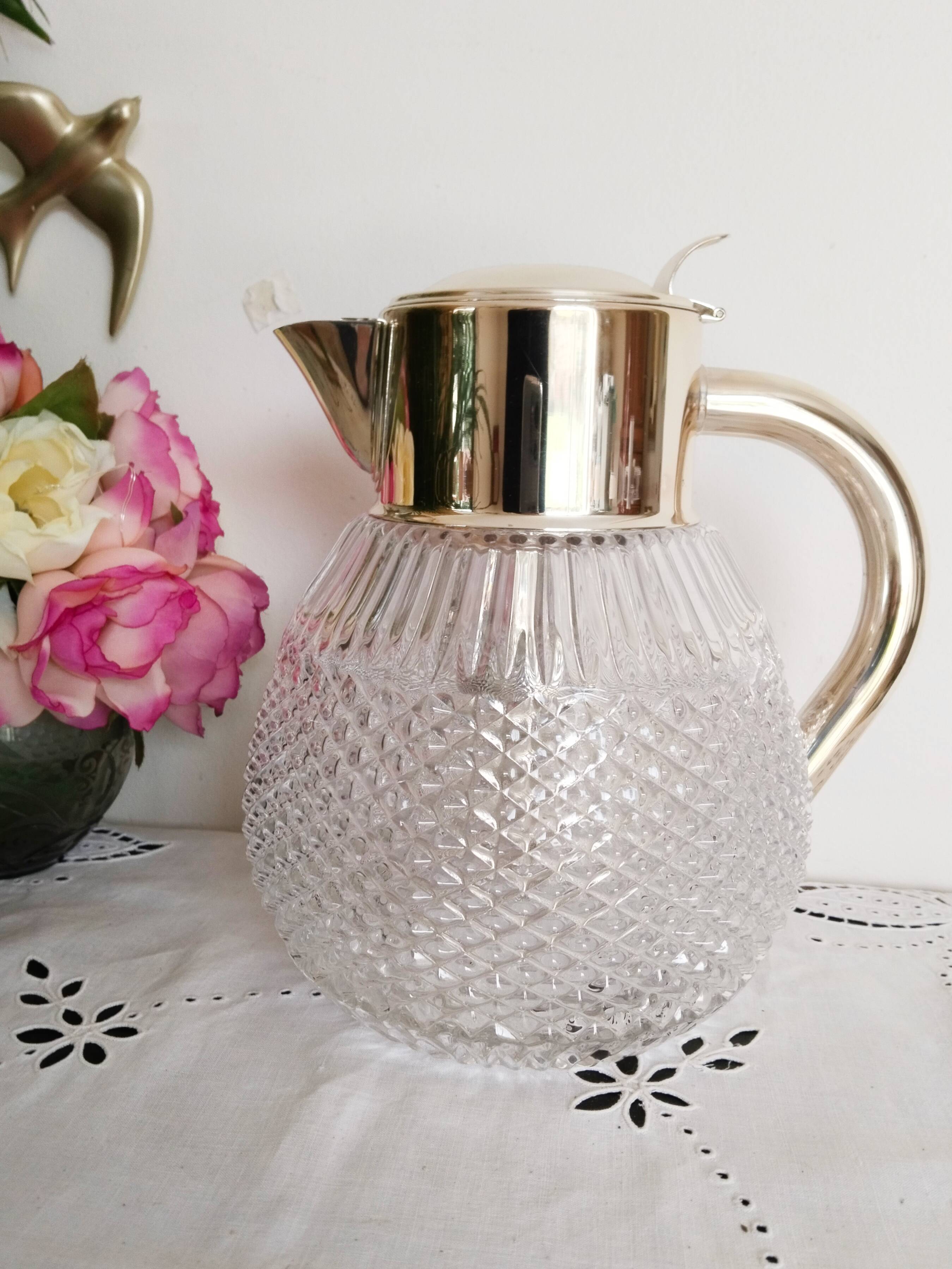 Water cooler, orangeade, crystal and silver