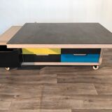Table basse dinette avec plateau relevable en céramique