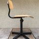Black metal workshop chair - seated - vintage style adjustable wood file