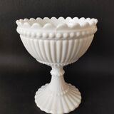 White opaline chalice cut 15.5 cm