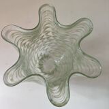 Filigree handkerchief-shaped glass vase with corolla neck