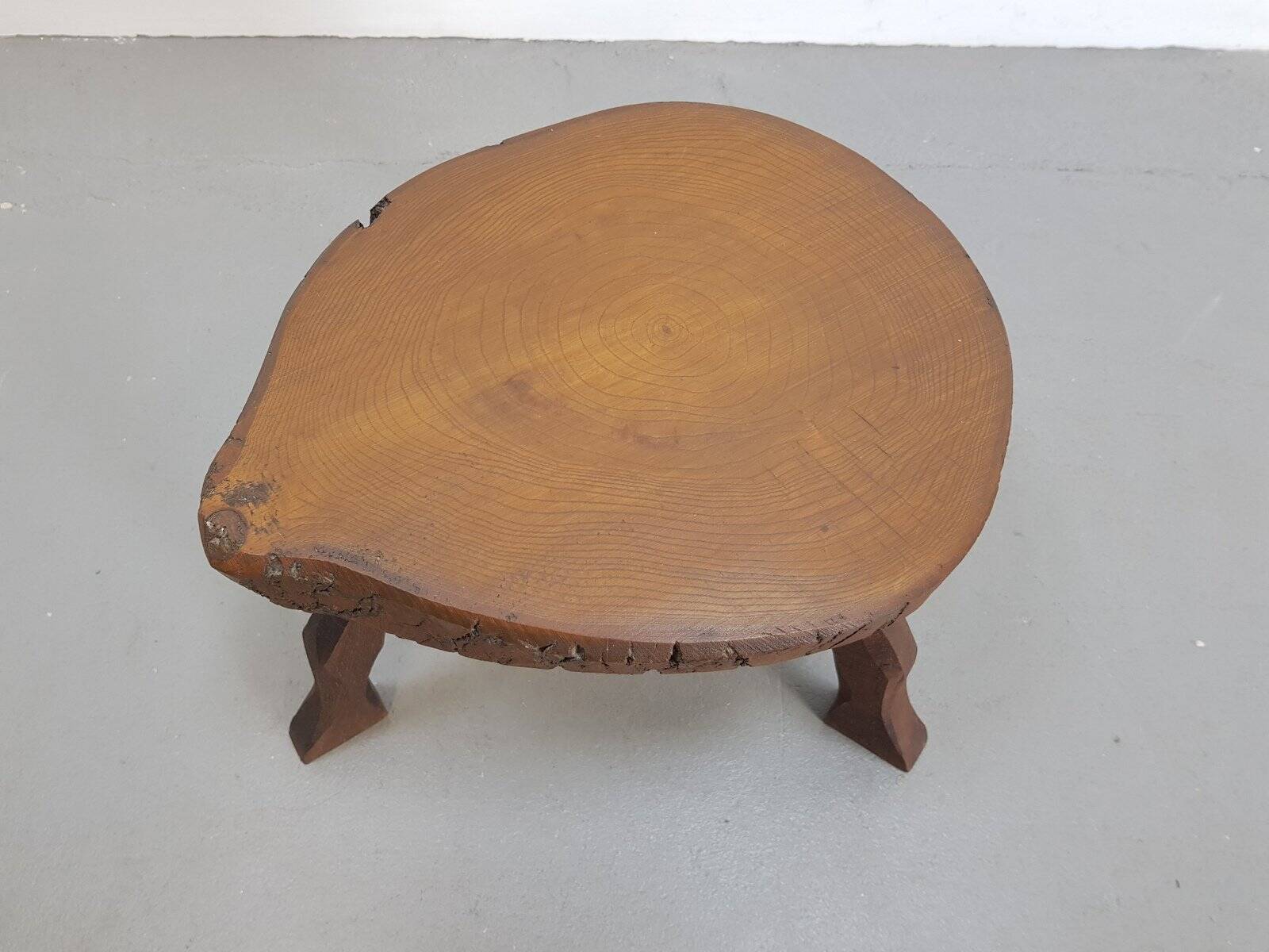 Mid-Century Modern Brutalist Tree Trunk Side Table, 1960s