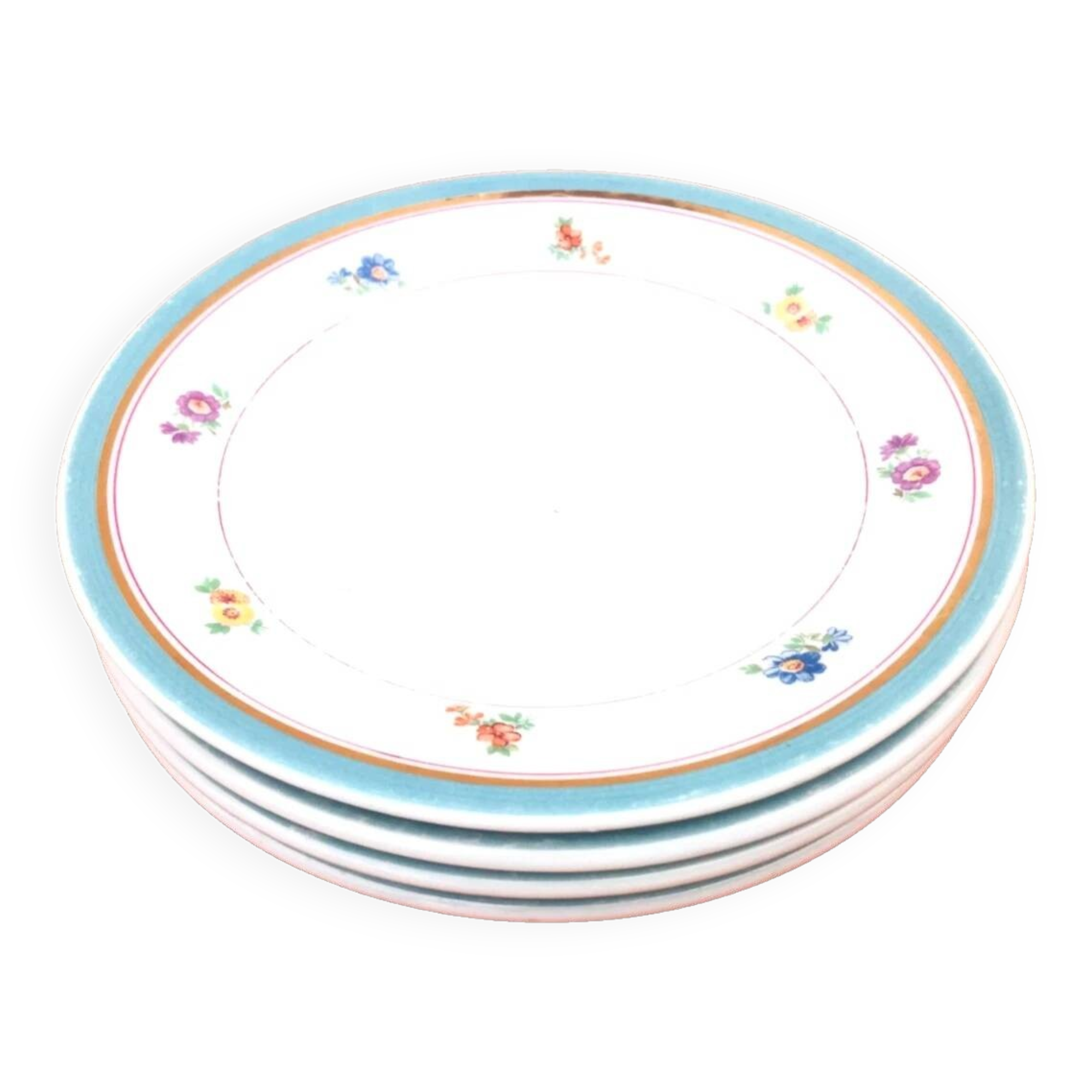 Year 1930 4 Cheese / Dessert plates U.M.L (Union Marc Larchevêque)