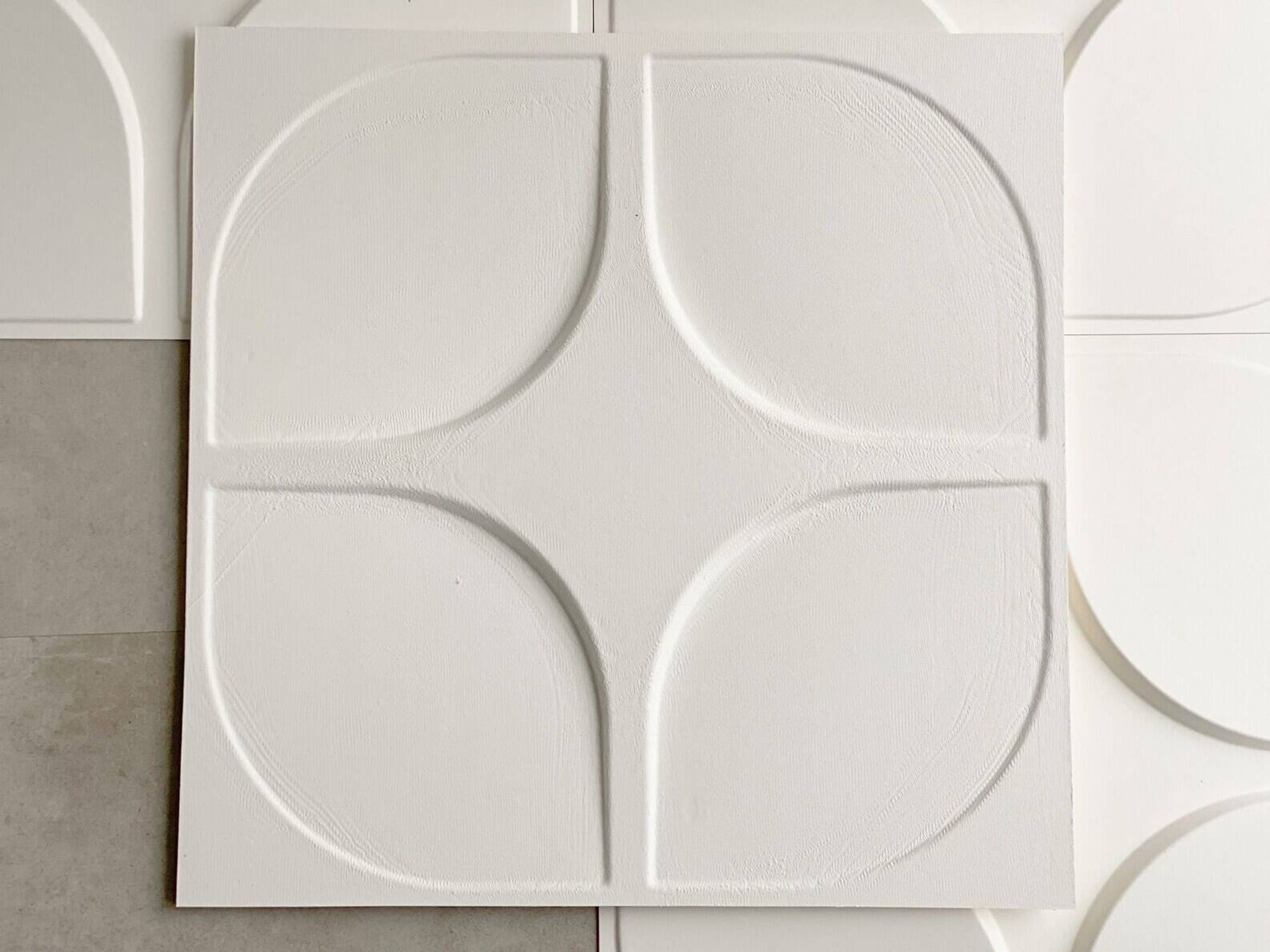 Set of 4 Space Age wall panels 1x1 meter total, vintage wall decor