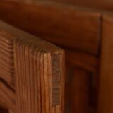 Vintage wooden room divider 3-part room screen in pine