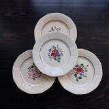 4 vintage Digoin Sarreguemines dinner plates 9177