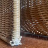 Wall-mounted rattan magazine rack