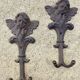 Double cast iron “Angel” coat hook