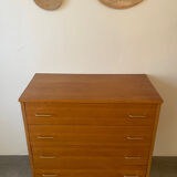 Vintage oak chest of drawers from the 1960s