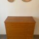 Vintage oak chest of drawers from the 1960s