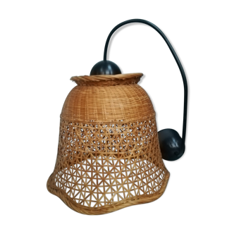 Rattan hanging lamp