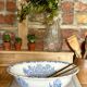 Large old ceramic salad bowl