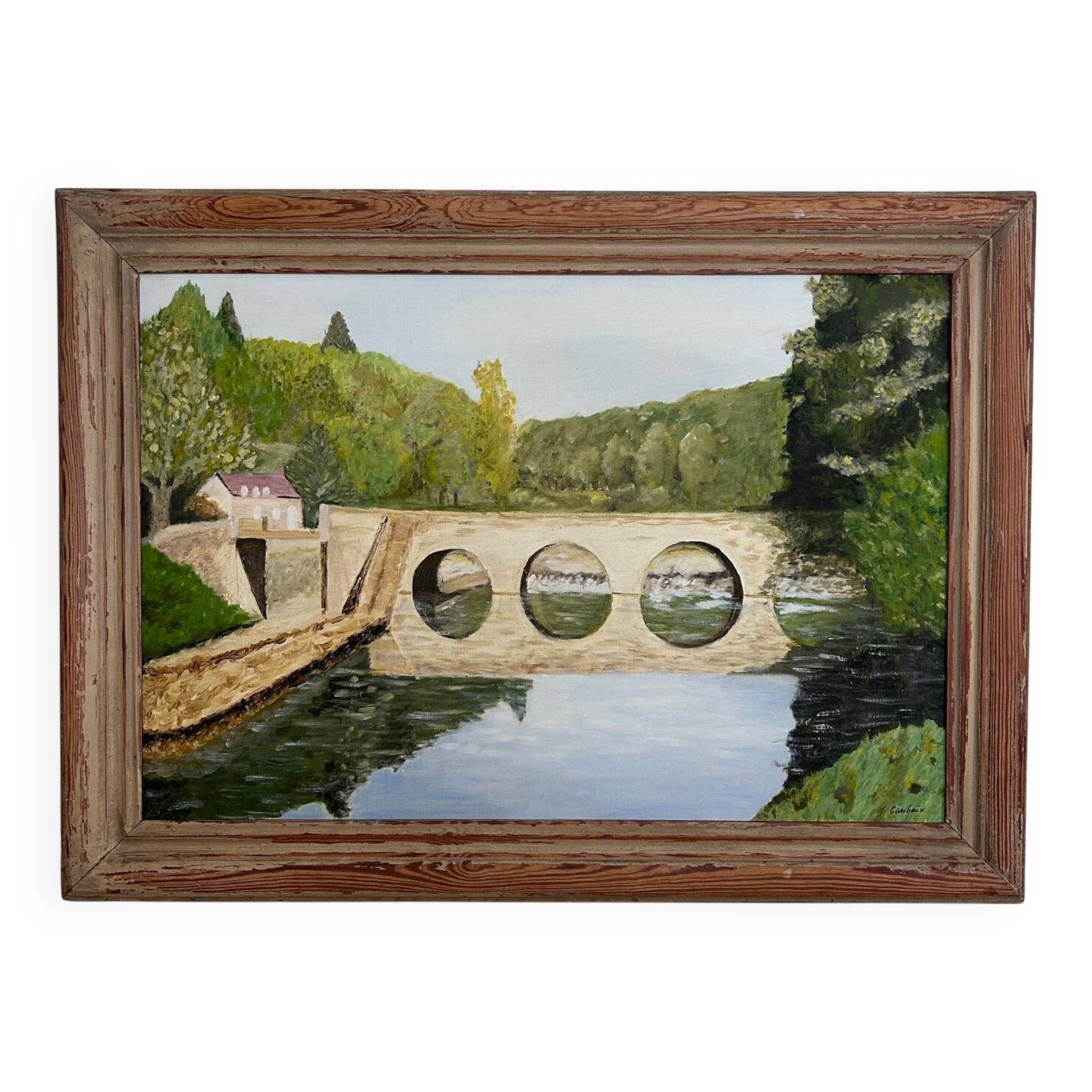 Painting the bridge over the river