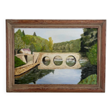 Painting the bridge over the river