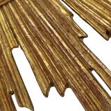 Large Deknudt Sunburst Gold Leaf Sun Mirror Sixties