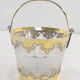 Ice bucket glacons in solid silver vermeil london 1864 victorian era