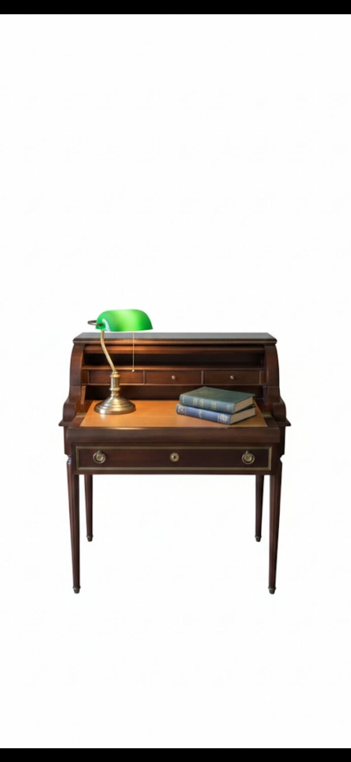 Louis XVI Style Cylinder Desk in Mahogany