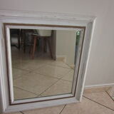 Old painted wooden mirror 60x66cm