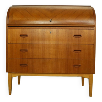 Mid-Century Modern Egon Ostergaard Rolltop Teak Secretary Desk, 1970