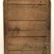 Napoleon III curved mirror, blackened wood frame with cream trim