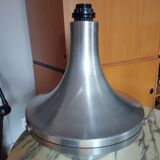Large foot of vintage lamp brushed aluminum (double lighting)